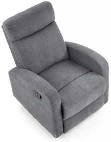 Fotoliu recliner Oslo 1S stofa gri inchis H100 cm