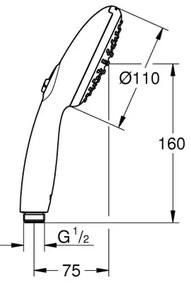 GROHE VITALIO START 2794610E - duș de mână 110 mm, crom lucios