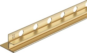 Profil inclinat dreapta pentru sticla Balneo Floor Strips 120 cm finisaj auriu periat