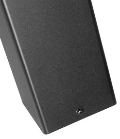 Lampă de exterior cu picior neagră 70 cm IP44 cu sticlă fumuriu - Danemarca