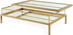 Masuta de cafea LUX, Alama Periata, Harvey rectangular