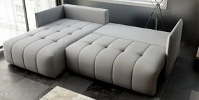 Colțar extensibil dumonde cu ladă de depozitare si sezut confortabil din spuma high-density, Malta Enjoy Silver II 235x185 cm