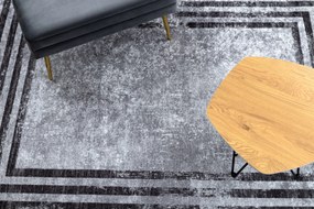 MIRO 51325.805 covor lavabil Geometric, linii anti-alunecare - gri - SECUNDAR-COTATI PRODUSUL
