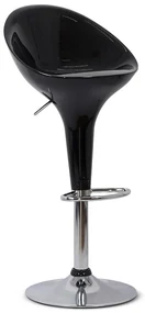 Scaun de bar negru ABS 105 din plastic ABS cu suport de picioare