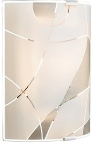 Aplica de perete design elegant din sticla satin cu linii decorative Paranja 40403W2 GL