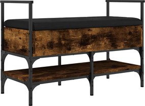 vidaXL Bancă de pantofi, stejar fumuriu 85,5x42x57,5 cm lemn prelucrat