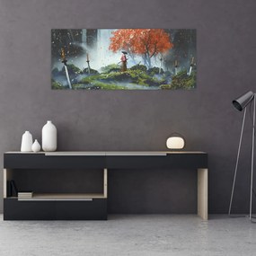 Tablou - Ilustrație a Grădinii de săbii (120x50 cm)