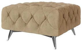 Taburet maro deschis cu tapițerie din catifea Chelsea – Ropez