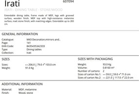Masa dining extensibila design lux Irati