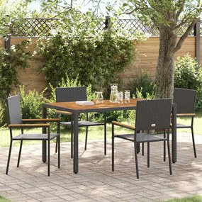 vidaXL Scaune Exterioare 4 pcs Crema, Marron