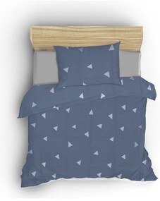 Lenjerie de pat albastră pentru pat dublu 200x200 cm Üçgen – Mijolnir