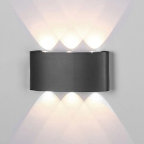 Aplica LED iluminat exterior ambiental IP54 ARCS gri inchis