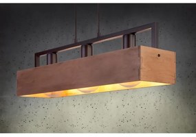 Lustră pe cablu DAKOTA 3xE27/60W/230V lemn/negru