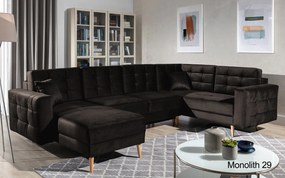 Colțar lemn masiv Formă U Extensibil Haga 320x202cm Personalizabil - Sawana 05