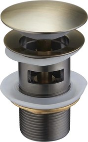 Mexen dop de scurgere click-clack rotund cu preaplin, alamă antică - 79920-40