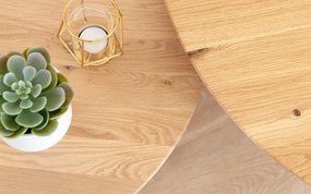 Masă stejar masiv Cafea Oscar Rotundă - ⌀90cm