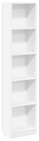 857792 vidaXL Bibliotecă, alb, 40x24x176 cm, lemn prelucrat