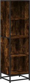 vidaXL Bibliotecă, stejar fumuriu, 40x35x139 cm, lemn prelucrat