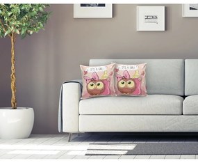 Față de pernă pentru copii 43x43 cm Girl Owl – Mila Home