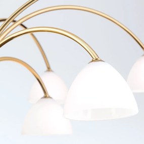 Candelabru 15 brate elegant design modern OPALDESIGN, auriu mat