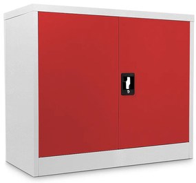 Dulap metalic universal jos 90 x 40 x 80 cm, încuietoare cilindrică, roșu - ral 3000