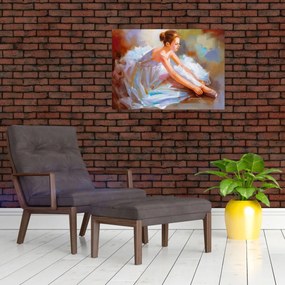 Tablou pe sticlă - Balerina (70x50 cm)