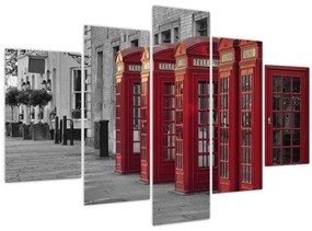 Tablou - Cutii telefonice din Londra (150x105 cm)
