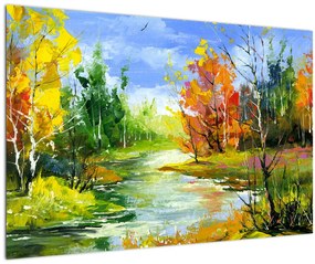 Tablou - Peisaj - pictură (90x60 cm)