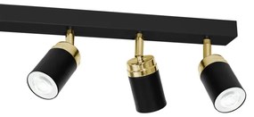 Spot RENO 6xGU10/60W/230V negru/auriu