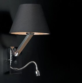 Aplica de perete cu reader LED Orlando crom/ negru 5103WA/BL MX