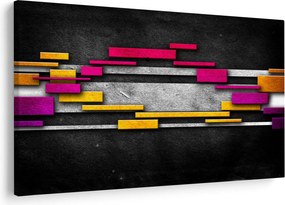 Tablou - Abstrac colorat, fundal negru (90x60 cm)