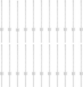 vidaXL Stâlp de gard. 22 pcs Argintiu 100 cm Oțel