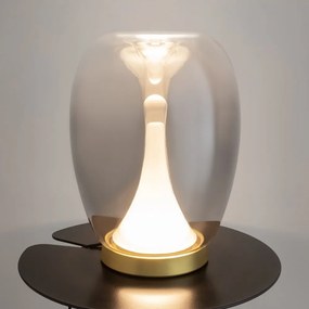 Veioza LED / Lampa de masa design decorativ Splash auriu/gri