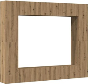 vidaXL Set dulap TV 8 piese montat pe perete Stejar artizanal