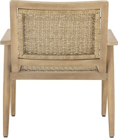 Fotoliu de grădină din lemn de acacia FSC® și polirattan, L66×H75,5×W67 cm, „Sorrento"