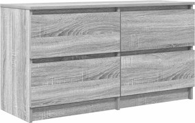 vidaXL Comodă TV, gri sonoma, 100x35x54 cm, lemn compozit