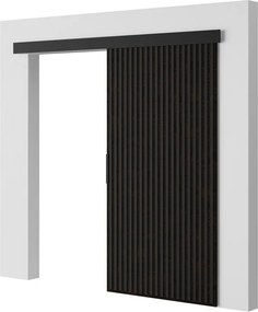 Ușă glisantă Perion – 106x1.6x205 cm – Wenge / Negru