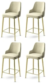 Set de scaune de bar Enox Cream and Gold, 4 buc., 4 buc