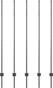 vidaXL Stâlp de gard. 5 pcs Gri 160 cm Oțel