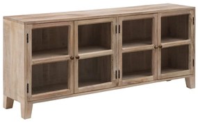 Vitrină în culoare naturală din lemn de mango 160x71 cm – Ixia