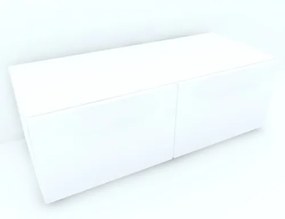 Armonia Comoda alba cu 2 usi cu sistem &quot;PUSH TO OPEN&quot; fronturi MDF Alb Lucios