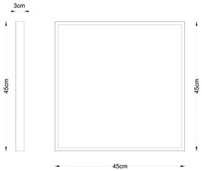 Plafonieră LED TIBEY LED/30W/230V 45x45 cm Globo 12382-30