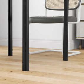 HOMCOM Masă de sufragerie pentru 4 persoane, masă de bucătărie cu blat din sticlă temperată și picioare din oțel, 75 x 75 x 75 cm, negru | Aosom Romania