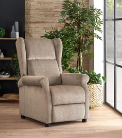 Fotoliu recliner cu functie de masaj Agustin M stofa bej