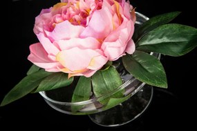 Aranjament floral mic decor festiv design LUX ALZATA PEONY PINK