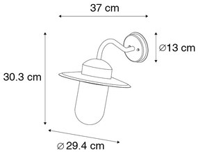 Lampa de perete exterioară modernă neagră IP44 - Kansas
