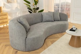 Canapea semicirculara, Tesatura Boucle, Gri, ATELIER 230cm, A-46545 VC