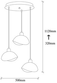 Lustră neagră cu abajur din metal ø 50 cm Sivani – Opviq lights