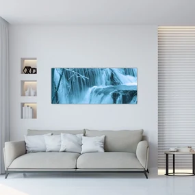Tablou - cascadele închețate (120x50 cm), în 40 de alte dimensiuni noi