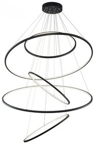 Lustra LED XXL dimabila design modern casa scarii Wheel neagra ZZ AZ3137